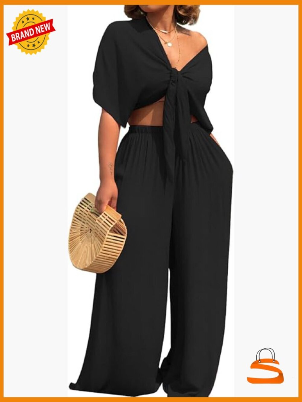 Two Piece Tracksuit Set: Long Sleeve Ribbed Crop Top & Skinny Pants